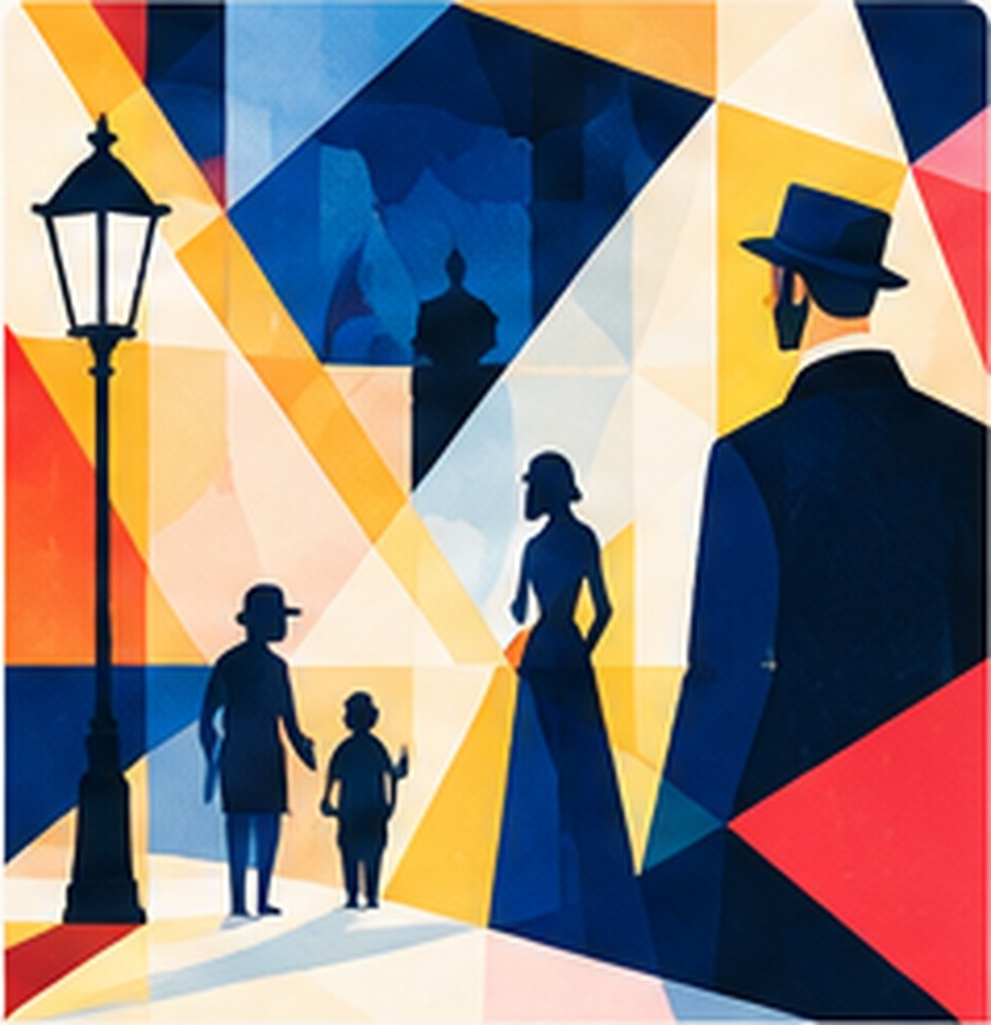 Original modern-art illustration for George Bernard Shaw