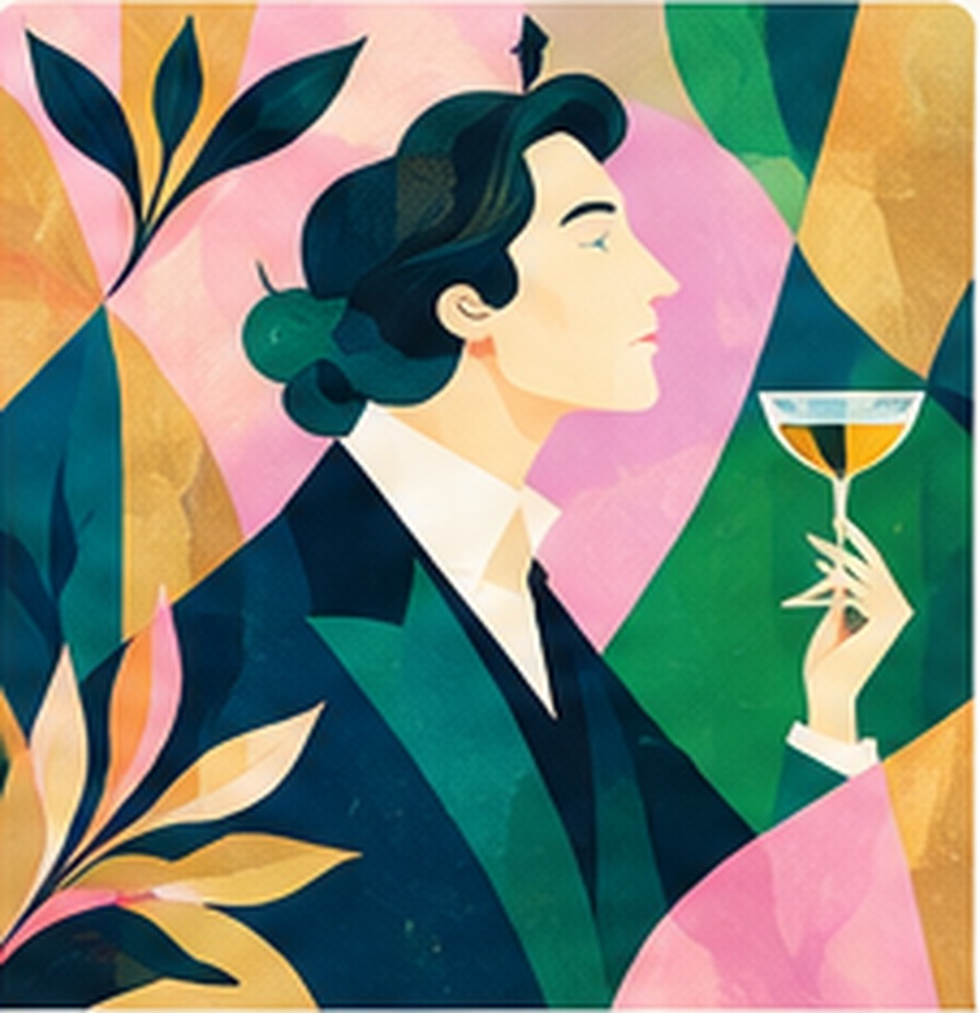 Original modern-art illustration for Oscar Wilde